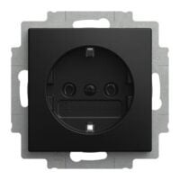 Busch-Jaeger Steckdose 1-fach schwarz matt Unterputz IP20 Busch-balance SI 20 EUC-915