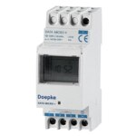 DOEPKE Schaltuhr digi 230VAC 1kan 250h Data Micro + 2TE Reiheneinbaugerät 24h Prog