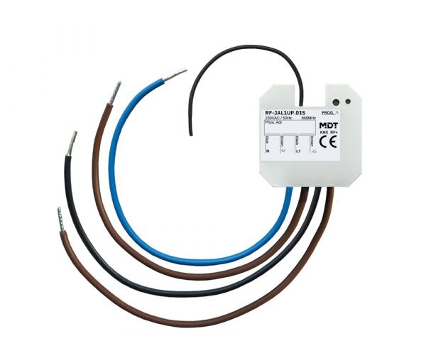 MDT MDT Jalousieaktor 1-fach Unterputz 10 A, 230 V AC, Secure RF-JAL1UP01S