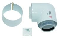 Bogen 87 Grad Brennwert Luft-/Abgasführung, PP, 80/125 mm