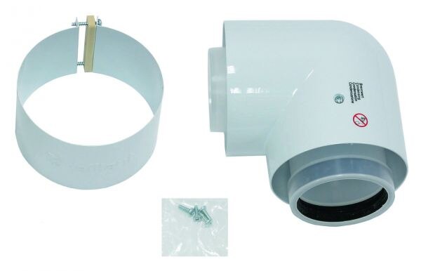 Vaillant Bogen 87 Grad Brennwert Luft-/Abgasführung, PP, 80/125 mm