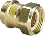 Verschraubung PROFIPRESS-G 2666,für Gas 22x3/4, 638498 aus Rotguss, flachdichtend