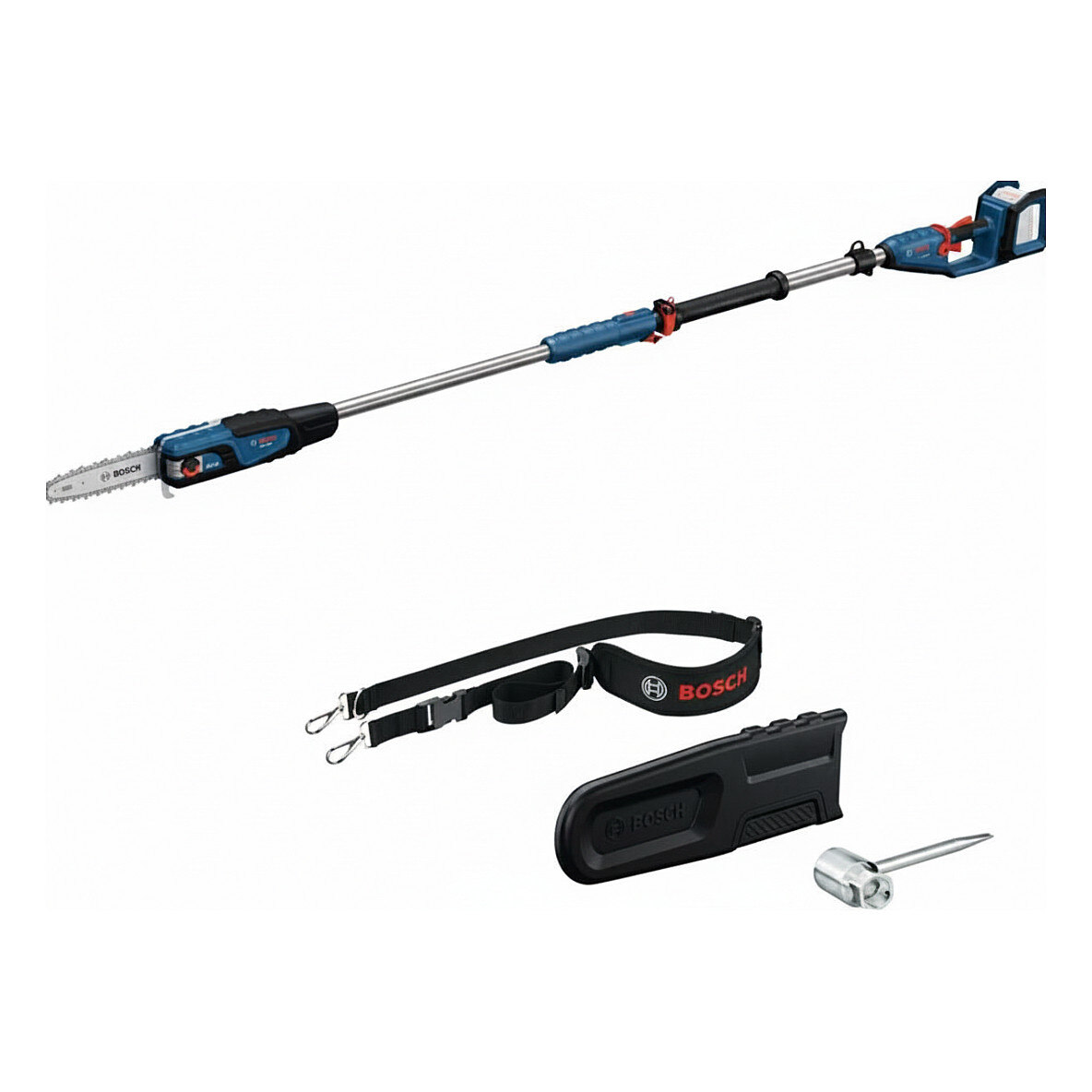 Bosch Powertools Akku-Teleskop-Hochentaster GKE 18V-25 TP Professional solo (blau, ohne Akku und Ladegert)