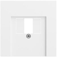 Gira Zentralplatte USB/TAE 1-fach reinweiß matt 027672 Schraubbefestigung