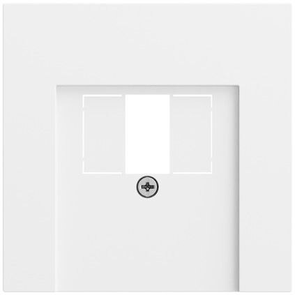 Gira Gira Zentralplatte USB/TAE 1-fach reinweiß matt 027672 Schraubbefestigung