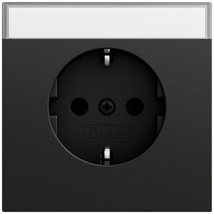 Gira Gira Steckdose 1-fach schwarz matt Unterputz IP20 BSF 445774