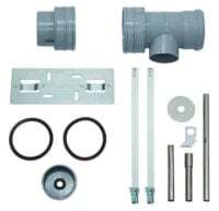 Set 8: T-Stück DN 100 PP (MFB) für Kondenswasseranschluss DN 15