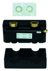 Hydraulische Weiche quer WH 27 2 m3/h, Anschluss Rp 1, inklusive Wärmedäm.