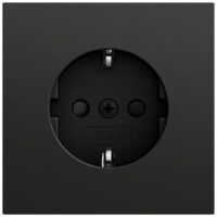 Gira Steckdose 1-fach schwarz matt Unterputz mit BS IP20 475574