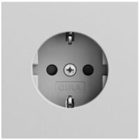 Gira Steckdose 1-fach grau matt Unterputz mit BS IP20 418376