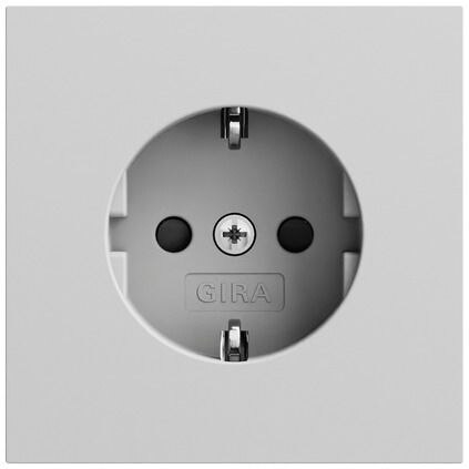 Gira Gira Steckdose 1-fach grau matt Unterputz mit BS IP20 418376