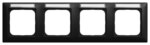 Busch-Jaeger Rahmen 4-fach schwarz matt horizontal BSF Busch-balance SI 1734 NS-915 Kunststoff
