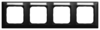 Busch-Jaeger Rahmen 4-fach schwarz matt horizontal BSF Busch-balance SI 1734 NS-915 Kunststoff