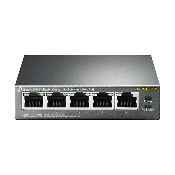 TP-Link 5P TP-Link SG1005P Metall mit 4 PoE-Ports