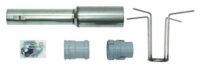Set 3 Grundelemente Edelstahl für Abgassystem DN 60 PP flexibel