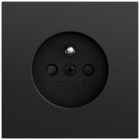 Gira Steckdose 1-fach schwarz matt Unterputz mit BS Schutzkontakt 448574 IP20