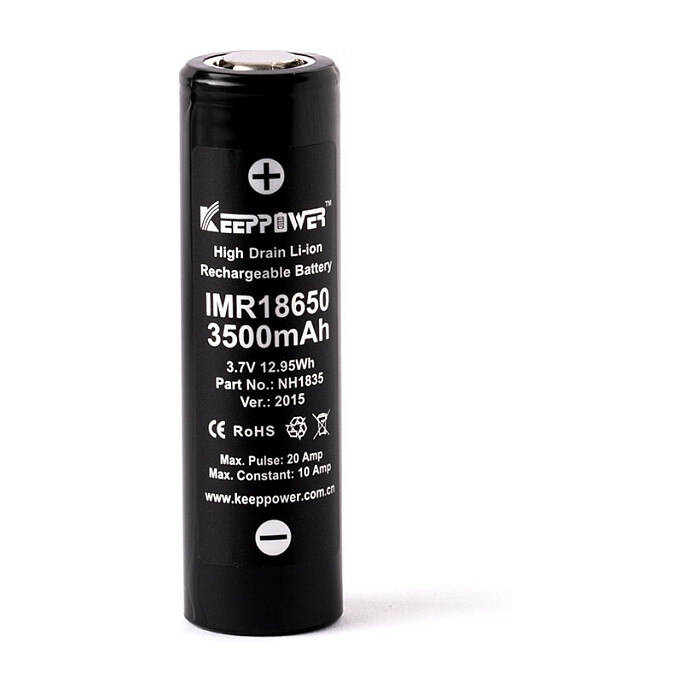 Allnet ALLNET IMR18650 - Rechargeable battery - 3.7 V - 2 piece(s) - 3500 mAh - Black - Silver - CE - RoHS