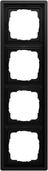 Gira Gira Rahmen 4-fach schwarz matt Kunststoff F100 0214174