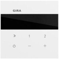 Gira UP-Radio reinweiß lackiert 232072 Basis+zentr Abdeckpl