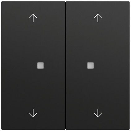 Gira Gira Tastwippe KNX schwarz matt Kunststoff Thermopl 2-fach 517474