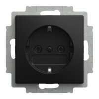 Busch-Jaeger Steckdose 1-fach schwarz matt Unterputz IP20 Busch-balance SI 20 EUCR-915