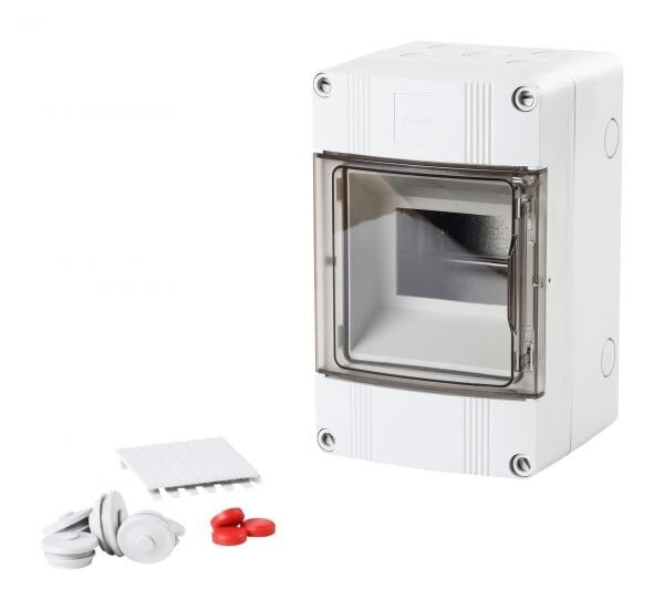 F-tronic Kleinverteiler Aufb 1x12TE Kunststoff APV4 IP65 122,5x197x120mm DIN-Schiene