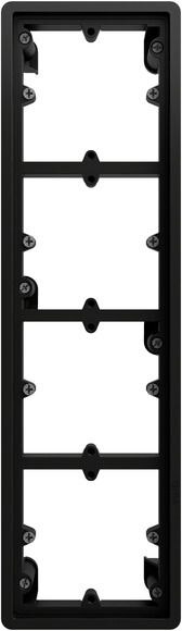 Gira Gira Einbaurahmen 4-fach schwarz Kunststoff F200 377100