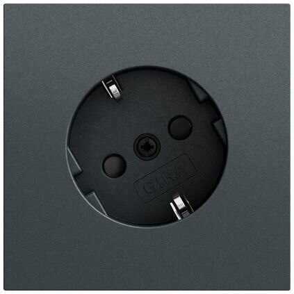 Gira Gira Steckdose 1-fach anthrazit Unterputz mit BS IP20 441873