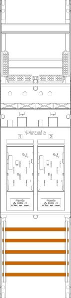 F-Tronic F-Tronic Komplettfeld 2Z eHZ mit Verdr E16 1050x250mm SS_5p 300mm