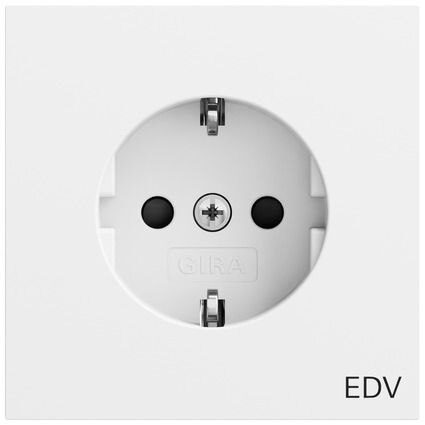 Gira Gira Steckdose 1-fach reinweiß matt Unterputz mit BS EDV 446172 IP20