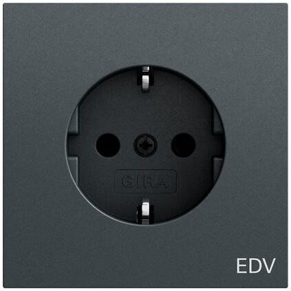 Gira Gira Steckdose 1-fach anthrazit Unterputz EDV IP20 445873