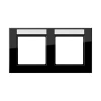 Jung A 55820 BF NA SW Rahmen 2-fach mit Schriftfeld A 550 Thermoplast schwarz