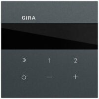 Gira UP-Radio anthrazit lackiert 232073 Basis+zentr Abdeckpl