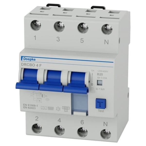 Doepke DOEPKE FI/LS-Schutzschalter B25 3-polig+N F DRCBO 4 B25/0,03/3N-F 0,03A 6kA 4TE 3-polig