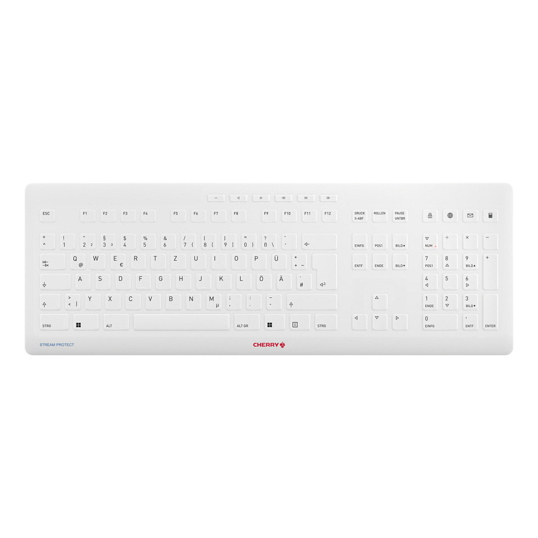 Cherry Cherry Keyboard Stream PROTECT [DE] white grey