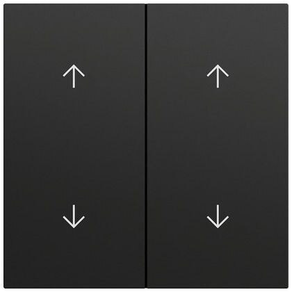 Gira Gira Wippe Serien Schalter schwarz lackiert 329774 Pfeile