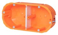F-tronic Hohlwanddose oval Kunststoff IP30 oval HW20F Ausbrechöffnung