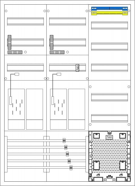 F-Tronic Komplettschrank EHZ61APZ 1100x800mm EHZ61APZ