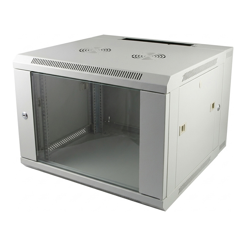 Allnet ALLNET Netzwerkschrank 19" 12HE 1-teilig T594/B541mm Lichtgrau SMQ-Serie
