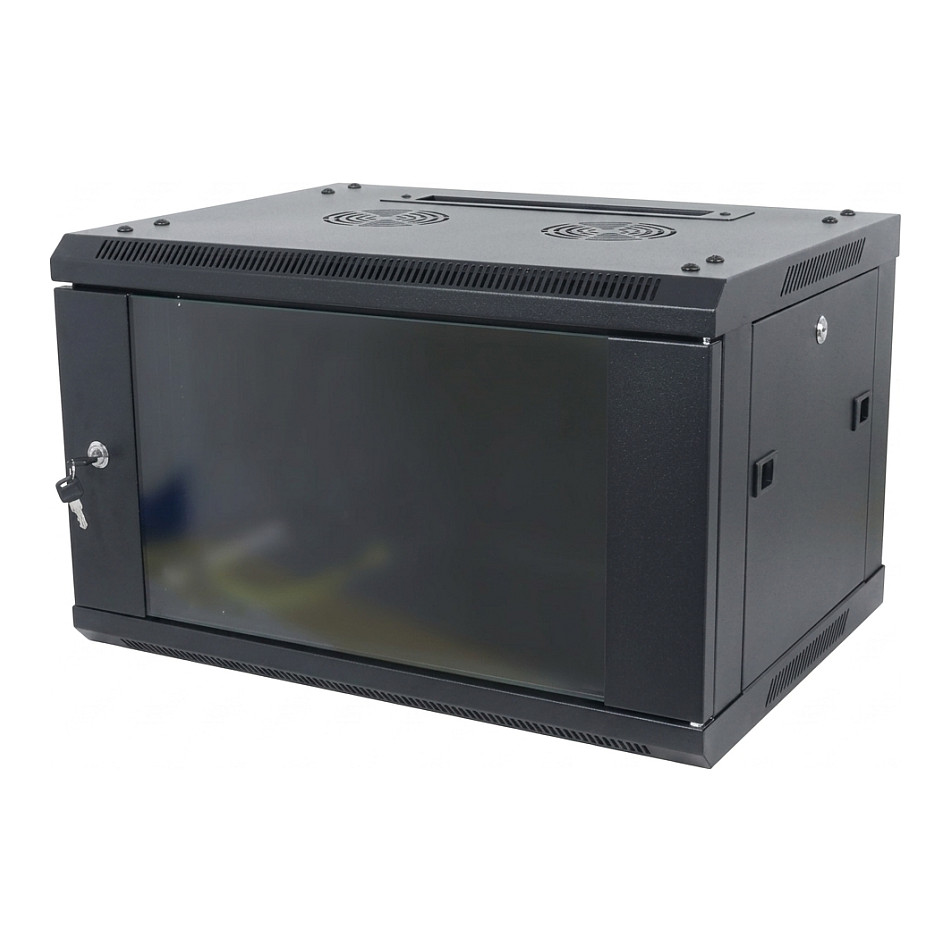 Allnet ALLNET Netzwerkschrank 19" 9HE 1-teilig T450mm Schwarz zerlegt(Flat Pack) SMA-Serie