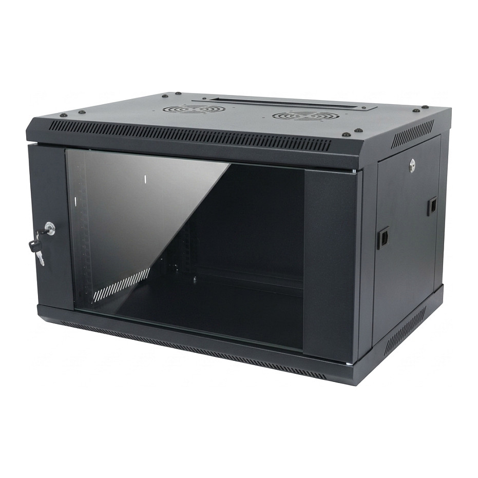 Allnet ALLNET Netzwerkschrank 19" 6HE 1-teilig T600mm Schwarz zerlegt(Flat Pack) SMA-Serie