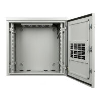 ALLNET Wandgehäuse 19" 12HE T488mm Lichtgrau IP55 SO-Serie inklusive 2-Fach Lüftereinheit