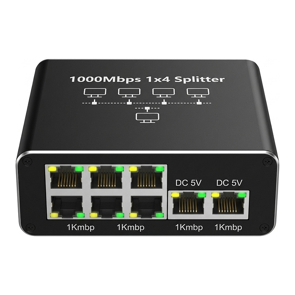 Allnet network splitter/switch 5 Port • 5x 1GbE • Lüfterlos • ALL-NS1005