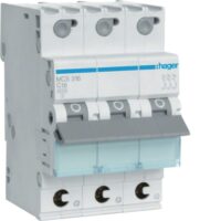 HAGER Leitungsschutzschalter AC C 16A 3p MCS316 415V 3TE 50Hz Zusatzeinr mögl