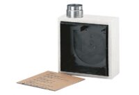 MAICO Ventilatorgehäuse Kunststoff schwarz Ø80mm ER - UPB mit BS-Absperr 249x249x105mm