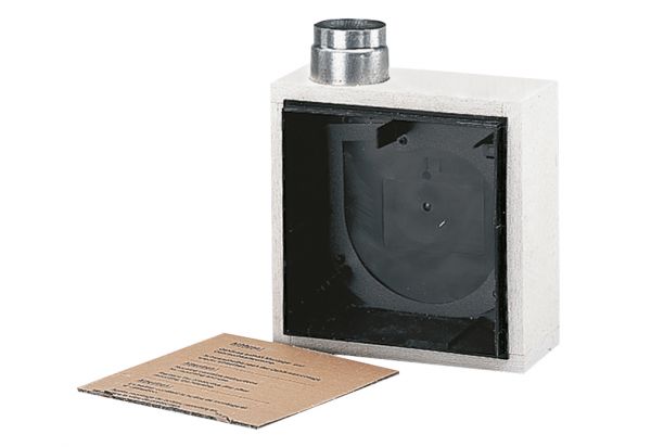 Maico MAICO Ventilatorgehäuse Kunststoff schwarz Ø80mm ER - UPB mit BS-Absperr 249x249x105mm