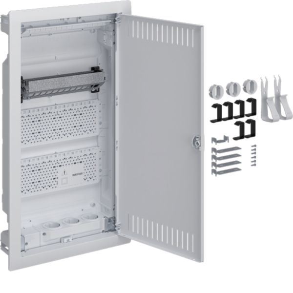 HAGER Multimediaverteiler Unterputz 3x12TE Kunststoff VU36NW IP30 348x630,5x94,5mm ET98mm