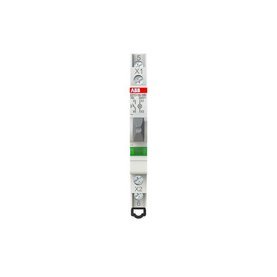 ABB ABB Taster Reiheneinbaugerät 1S 16A 250VAC gn Signlamp E217-16-10D LED 0,5TE