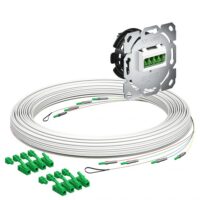 KAISER Teilnehmeranschluss 20m 4xLC-Q Unterputz 4250036 Kanaleinb Bodentank/UFmont weiß