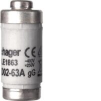 HAGER D0-Sicherungseinsatz D02 63A 400V LE1863 Cu gG